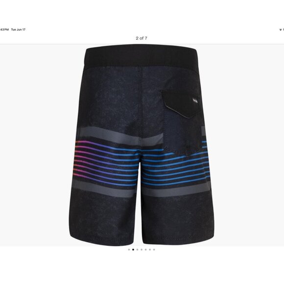 Kids' Gradient Stripe Board ShortsHurley Boys size 6 swimshorts- New NWT - Picture 2 of 7